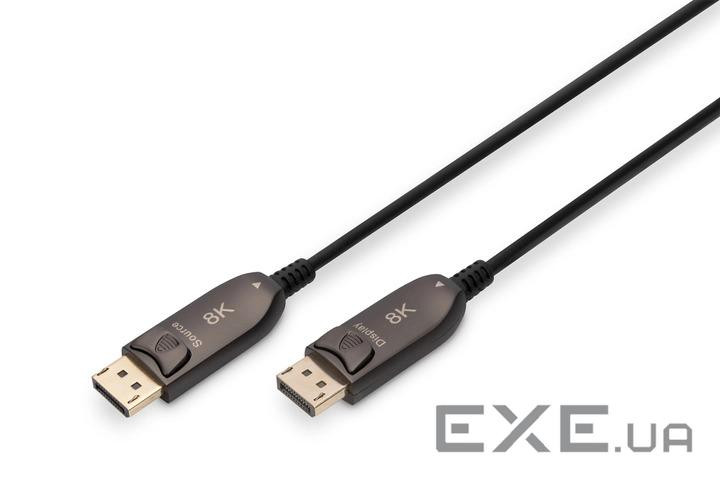 Кабель монітора-сигнальний DisplayPort M/M 60.0m,v1.4 8K@60Hz Optical ThinAndSlim,чорний (78.01.3237 (78.01.3237