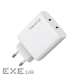 Мережевий зарядний пристрій ColorWay GaN Mini 50W PD Port PPS USB (Type-C PD 30W + (CW-CHS050PD-WT)