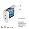 Мережевий зарядний пристрій ColorWay GaN Mini 50W PD Port PPS USB (Type-C PD 30W + (CW-CHS050PD-WT)