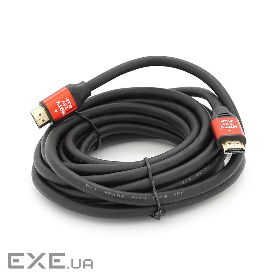 Кабель Merlion HDMI-HDMI V-Link High Speed 5.0m, v2,0, OD-8.2mm, к (YT-HDMI(M) / (M)HSV2.0-5.0m Red)