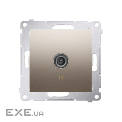 Розетка Premium TV, матовое золото (DAK1.01/44)