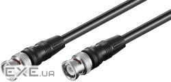 Кабель антени BNC / 50ohm M / M 0.5m, RG58 2xShielded AWG24, чорний (75.07.1433-1) (75.07.1433 0,5м )