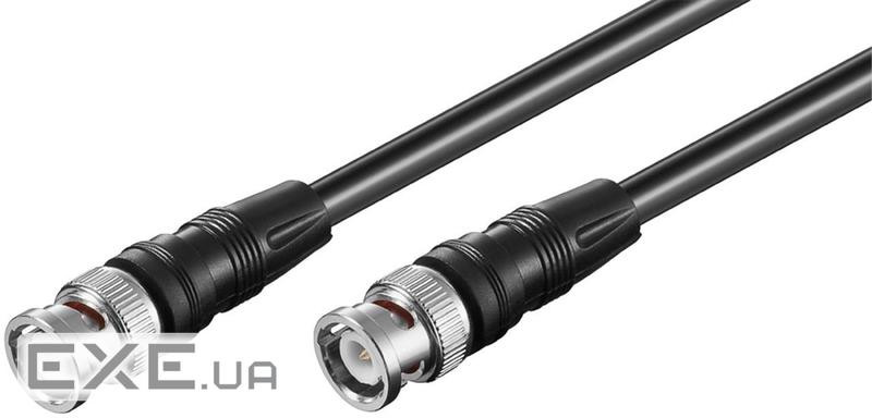 Кабель антени BNC / 50ohm M / M 0.5m, RG58 2xShielded AWG24, чорний (75.07.1433-1) (75.07.1433 0,5м )