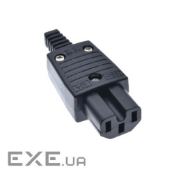 Гніздо FreeEnd-IEC(C15),10A конектор,чорний (62.09.8206-1) (62.09.8206-1)