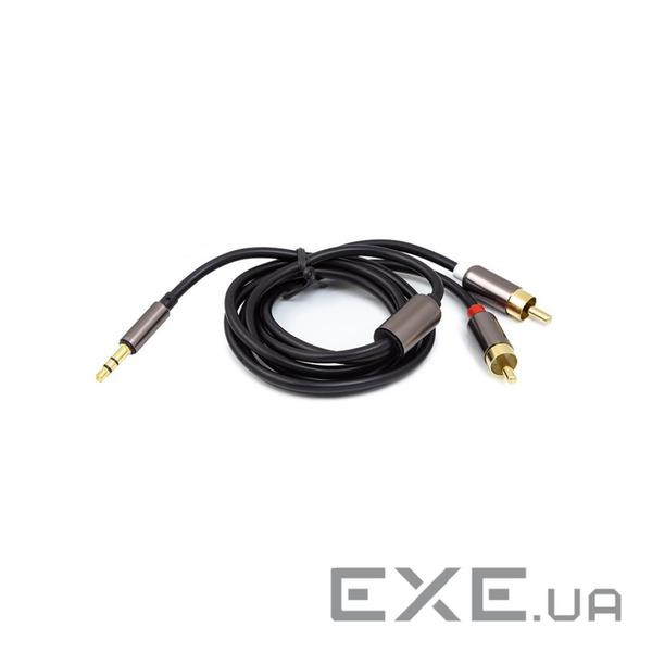 Кабель мультимедійний 3.5mm M to 2xRCA 1.0m PowerPlant (CA912834)
