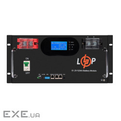 Акумулятор LP LiFePO4 51,2V - 120 Ah 6000Wh (S (51,2V - 120 Ah 6000Wh (Smart BMS 100A) с LCD RM AB)