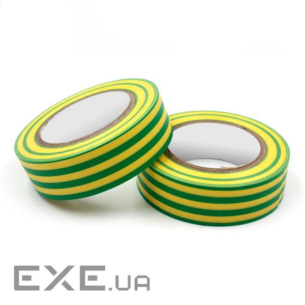 Ізолента APRO 0,14 мм * 17 мм * 10 м (жовто-зелена), діапазон робочих темпера (0,14мм*17мм*10м) )