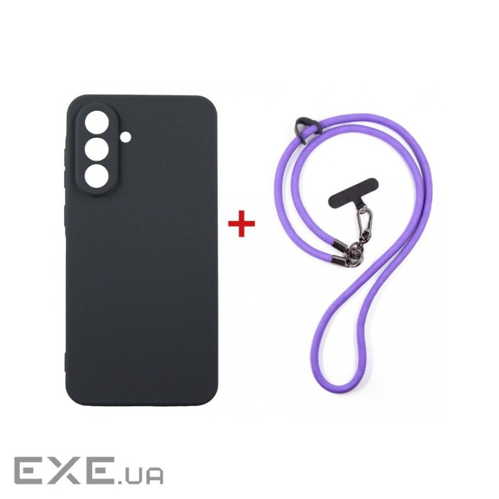 Чохол до мобільного телефона Dengos Case + Cross-body Strap Samsung Galaxy A57 Black (DG-KM-CCRB-10)