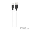 Кабель HOCO X21 Plus USB to Type-C 3A, 2m, silicone, silicone connectors, Black+Whit (6931474713889)