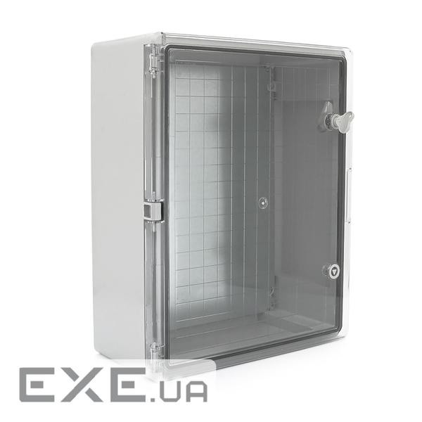 Бокс міцний з ABS пластику з монтажною панеллю 500х400х180, з прозорими дверцятами, IP65 (111520) , IP65 (111520)