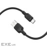 Дата кабель USB 2.0 AM to USB-C 3.0m silicone BX113 black BOROFONE (6941991115554)