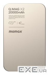 Портативний зарядний пристрій WRL 20000MAH Q.MAG X2 TITANIUM IP133E MOMAX