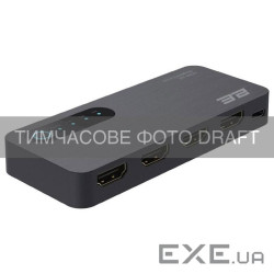 Комутатор 2E SW3X1BDR HDMI 3x1 4K 120Hz 8K 60Hz 4:4:4 RC HDR