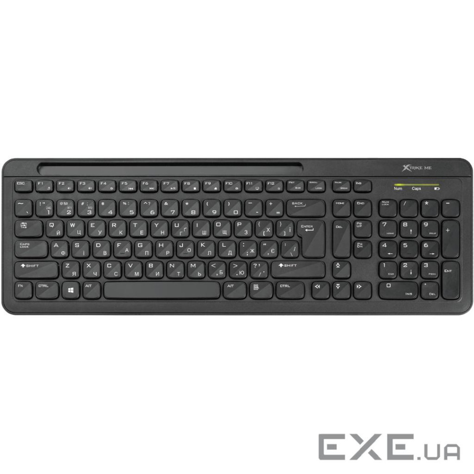 Клавіатура XTRIKE ME KB-303 UA бездротова Bluetooth+2.4G,105 кл. чорна (KB-303UA)