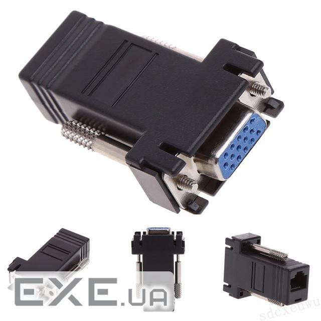 Пасивний підовжувач VGA, RJ-45 to VGA (YT-PEC(B) RJ-45 / VGA(F))