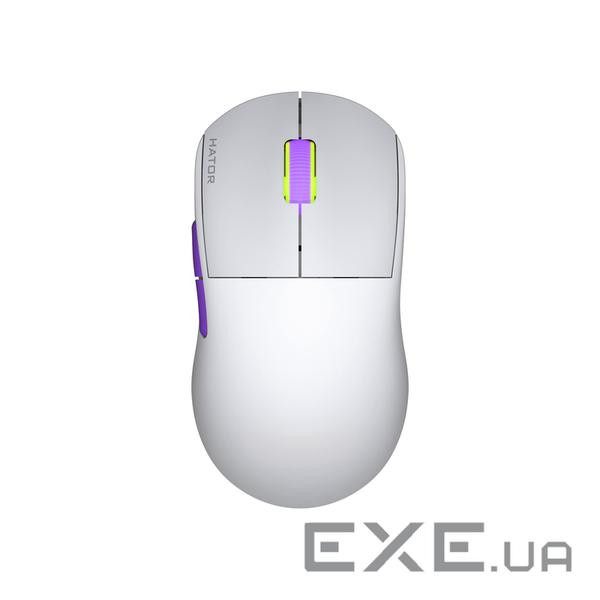 Миша ігрова HATOR Quasar 2 Ultra 4K Wireless White/Lilac (HTM571WL)