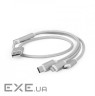 Дата кабель USB 2.0 AM to Lightning + Micro 5P + Type-C 1.0m silver Cablexpert (CC-USB2-AM31-1M-S)