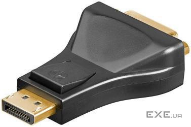 Перехідник моніторний Goobay DisplayPort-DVI M/F (DVI-екран ), v1.1 1080p 24+5 Gold (75.05.1720)