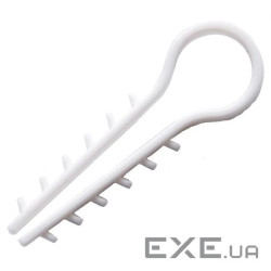 Дюбель-ялинка 10 мм під круглий білий кабель (пач. 100 шт.) APRO (APRO белый (пач 100шт))