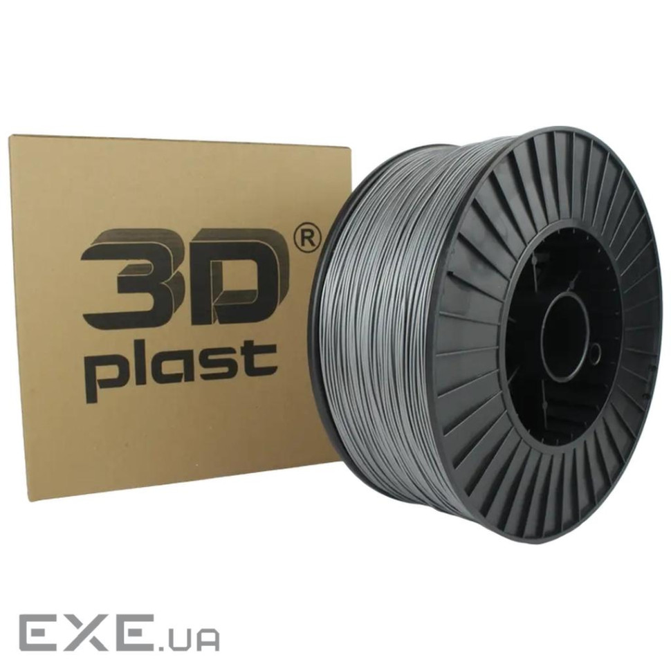 Пластик для 3D-принтера 3Dplast PETG 1.75мм, 3кг, gray metallic (3DPTG1753GRMT)