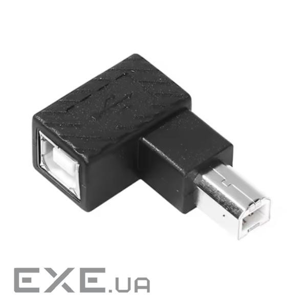 Перехідник обладнання USB2.0 B M/F,адаптер кутовий 90ёвправо RIGHT,чорний (62.09.8442-1) (62.09.8442-1)