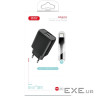 Зарядний пристрій XO L54 2xUSB 12W + cable USB to Lightning black (XO-L57-LGHT-BK)