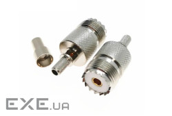 Роз&apos,єм UHF Female під обтиск на кабель RG58 / RG142 / RG223 / LMR-195 / 3D-FB / SYV50 (YT42257)