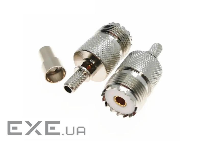Роз&apos,єм UHF Female під обтиск на кабель RG58 / RG142 / RG223 / LMR-195 / 3D-FB / SYV50 (YT42257)