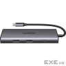 Док-станція USB3.1 Type-C --> HDMI 4K30Hz/USB 3.0x2/Type-C/SD/TF/ PD 100W CM498 7 in 1 Ugree (15531)