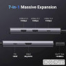 Док-станція USB3.1 Type-C --> HDMI 4K30Hz/USB 3.0x2/Type-C/SD/TF/ PD 100W CM498 7 in 1 Ugree (15531)