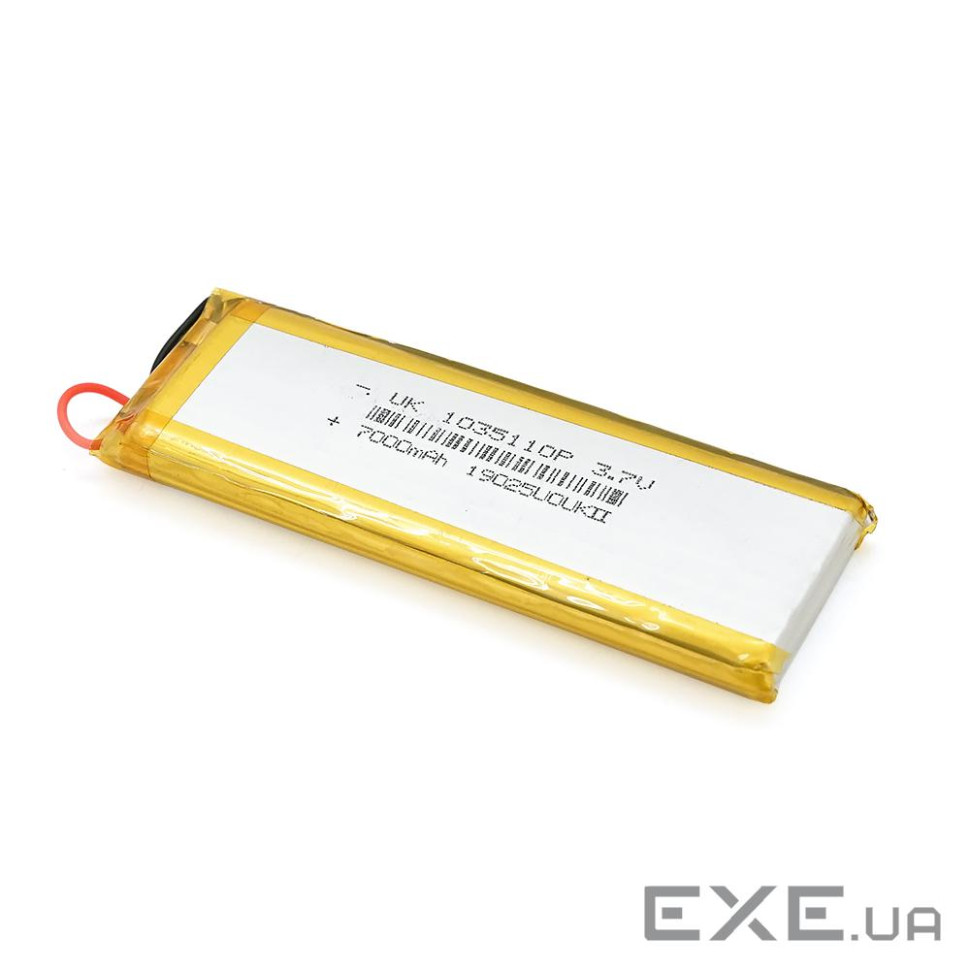 Літій-полімерний акумулятор 10*35*110mm (Li-ion 3.7В 7000мА&middot,год) (1035110)