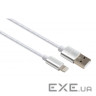 Дата кабель USB 2.0 AM to Lightning 1m nylon silver Vinga (VCPDCLNB1S)