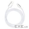 Дата кабель USB 2.0 AM to Lightning 1m nylon silver Vinga (VCPDCLNB1S)