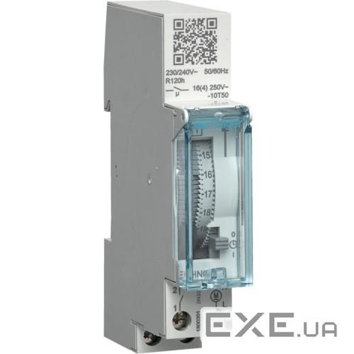 Hager EHN011 Таймер аналоговий добовий DIN16А, 1НО, резерв 120 годин