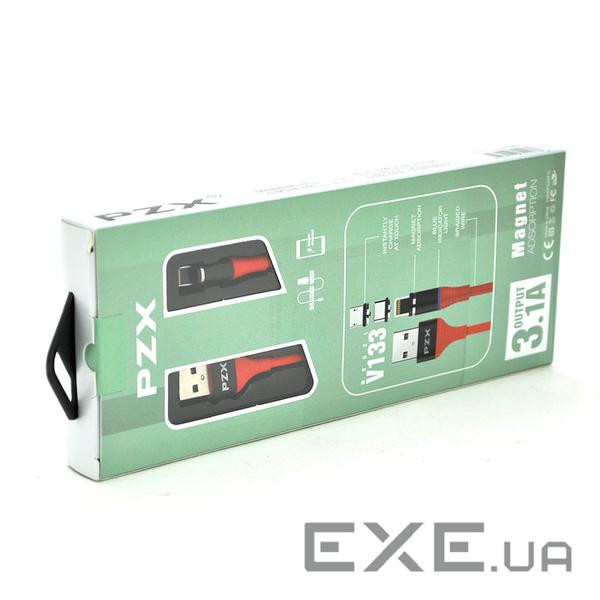 Кабель магнітний PZX V133, Lighting, Output, 3.1A, Red, 1м (V133-L Red)