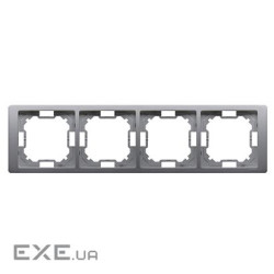 Рамка Neos BASIC 4x, сталь inox (BMRC4/21)