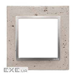 Рамка Premium NATURE 1x, светлый бетон серебро (DRN1/92)