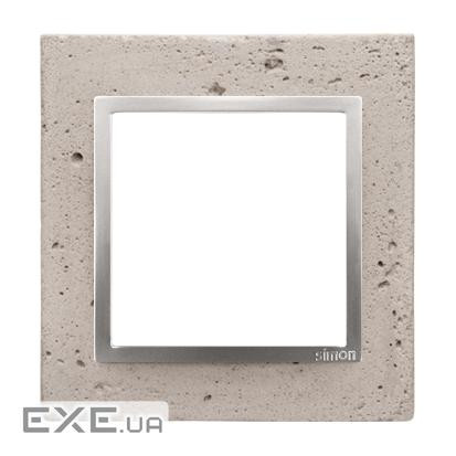 Рамка Premium NATURE 1x, светлый бетон серебро (DRN1/92)