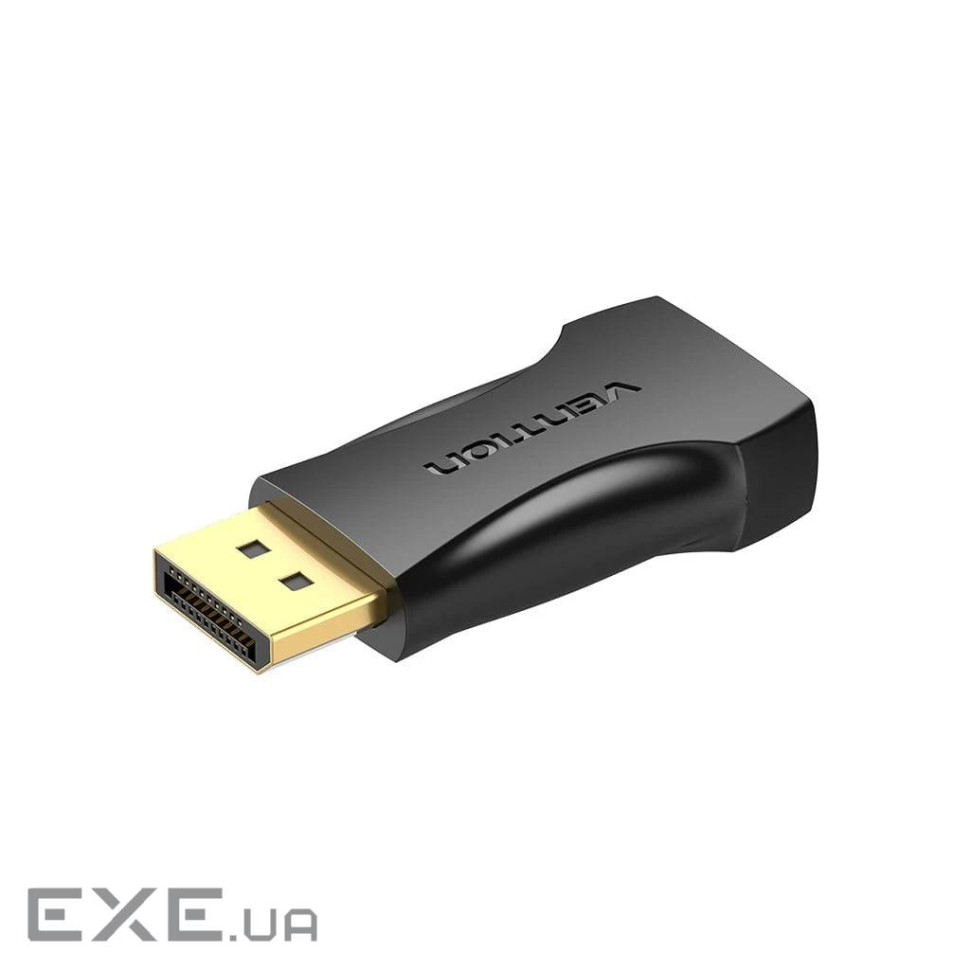 Перехідник DisplayPort M to HDMI F black Vention (HBOB0)