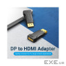 Перехідник DisplayPort M to HDMI F black Vention (HBOB0)