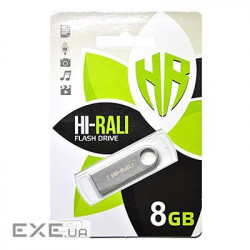 Flash drive USB 8GB Hi-Rali Shuttle Series Silver (HI-8GBSHSL)