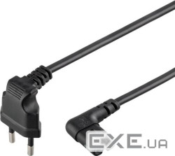 Кабель живлення пристроїв Goobay IEC(EuroPlug)-(C7)Euro8 M/M 1.0m,90йовниз/90йовбок (75.07.3017)