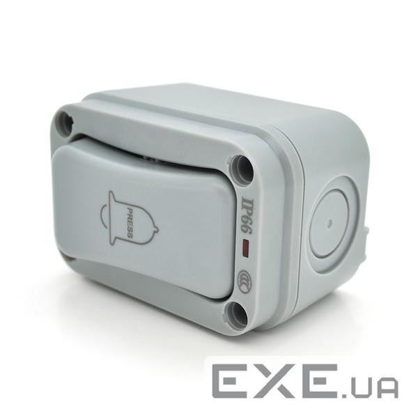 Кнопка одинарна зовнішнього монтажу SL-3, вузька, водонепроникна, IP66, AC:110-250V, 10A (Sicoele-3) , IP66, AC:110-250V