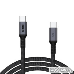 Дата кабель USB-C to USB-C 1.0m PD 100W black-grey Armorstandart (ARM69370)