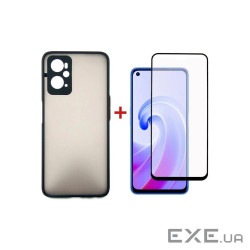 Чохол до мобільного телефона Dengos Kit for OPPO A76 case + glass (Black) (DG-KM-37)