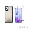 Чохол до мобільного телефона Dengos Kit for OPPO A76 case + glass (Black) (DG-KM-37)