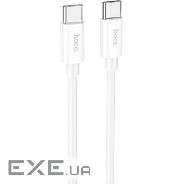 Дата кабель USB-C to USB-C 1.0m Magic silicone PD 60W X87 white HOCO (6931474783264)