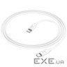 Дата кабель USB-C to USB-C 1.0m Magic silicone PD 60W X87 white HOCO (6931474783264)