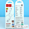 Дата кабель USB-C to USB-C 1.0m Magic silicone PD 60W X87 white HOCO (6931474783264)