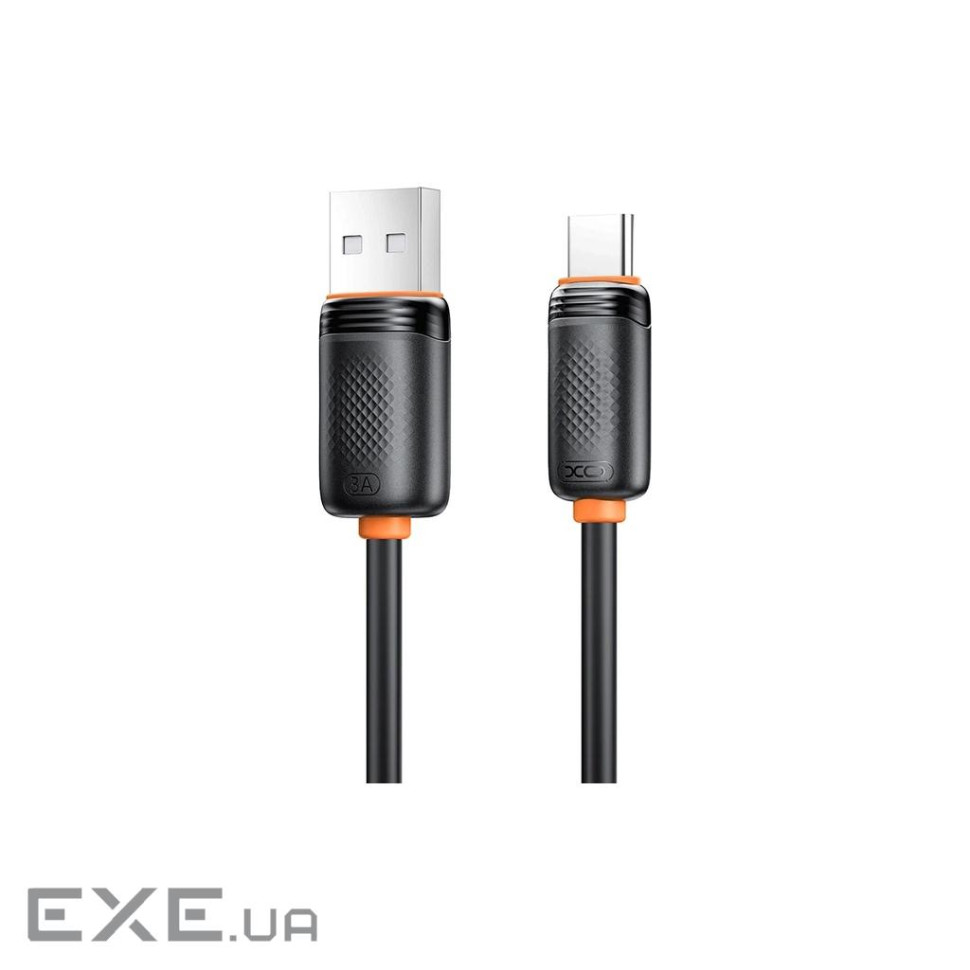 Дата кабель USB 2.0 AM to USB-C 1.0m 3A black XO (NB302-AC.black)